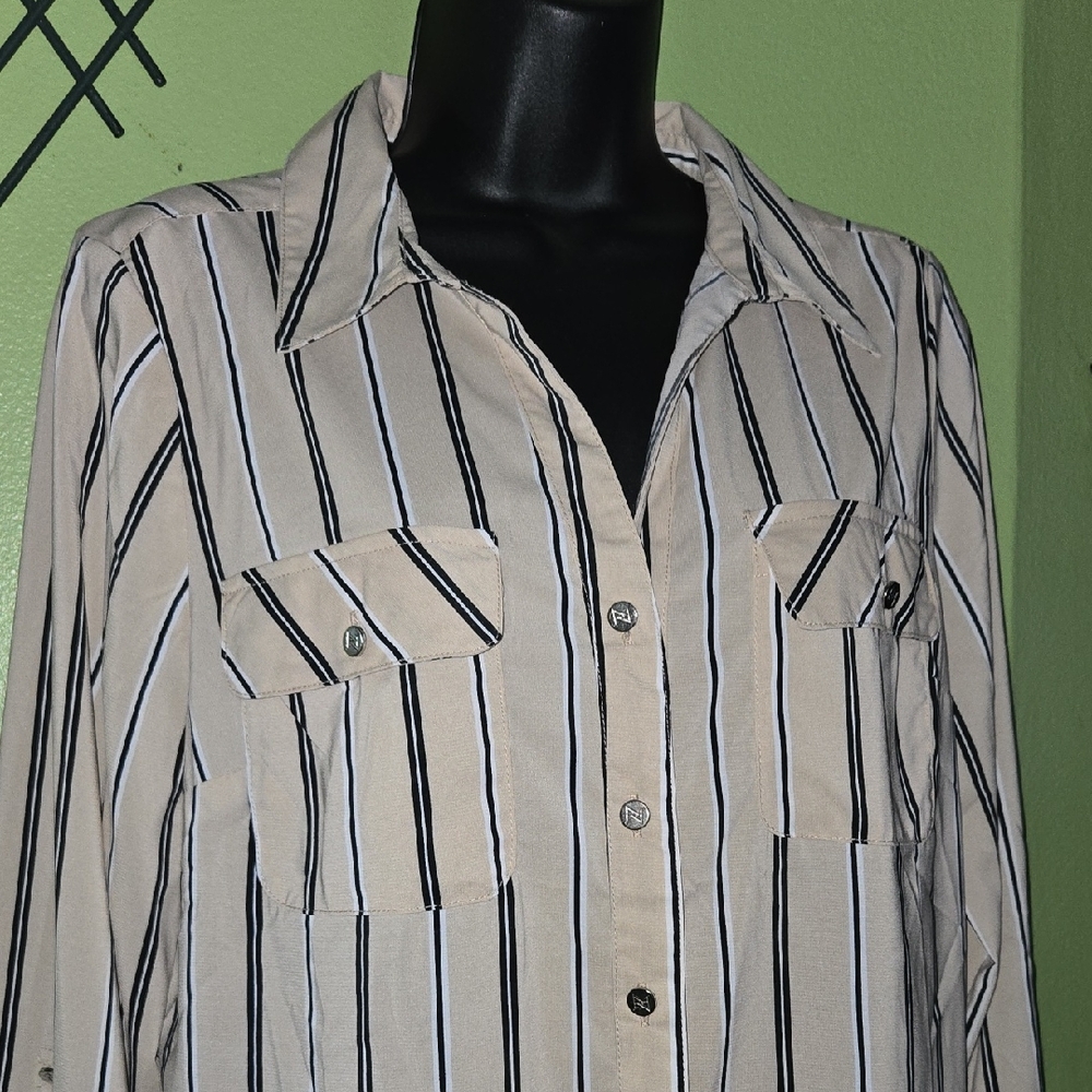Striped Button-Up Shirt